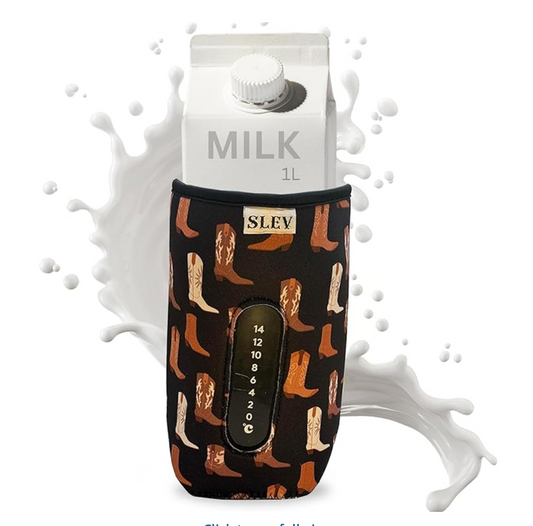 1L Cover Sleeve for Milk or Cream. Keep Milk Colder for longer. Built in thermometer