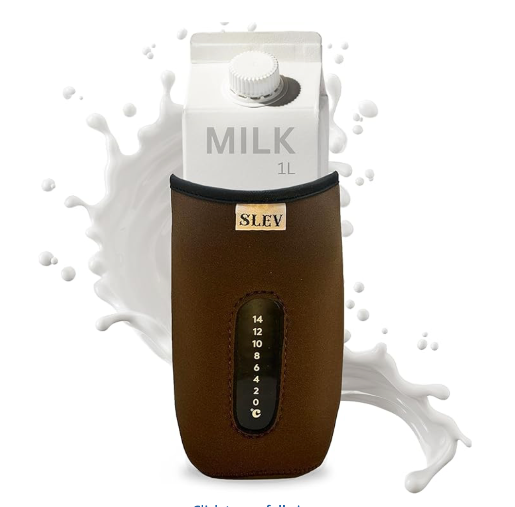1L Cover Sleeve for Milk or Cream. Keep Milk Colder for longer. Built in thermometer