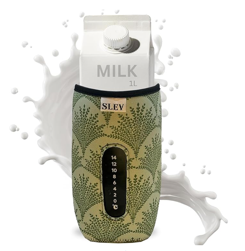 1L Cover Sleeve for Milk or Cream. Keep Milk Colder for longer. Built in thermometer